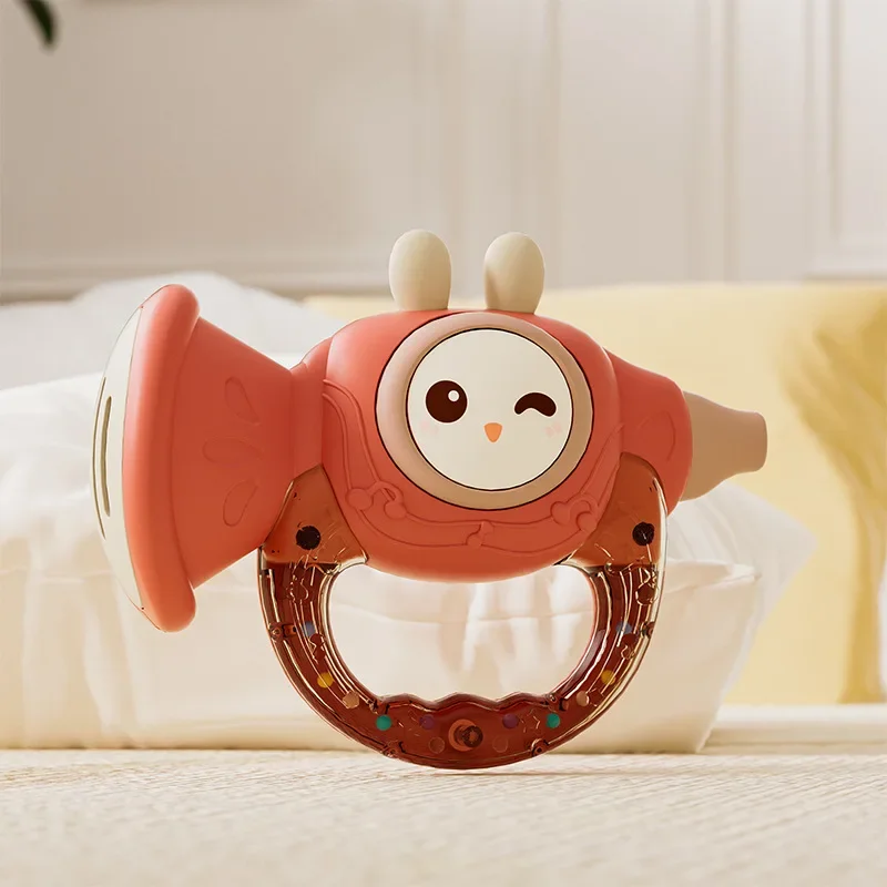 早期教育音楽玩具 6 から 36 ヶ月の子供向け ソフトシリコンホイッスルとミニガラガラ楽器 モンテッソーリ玩具