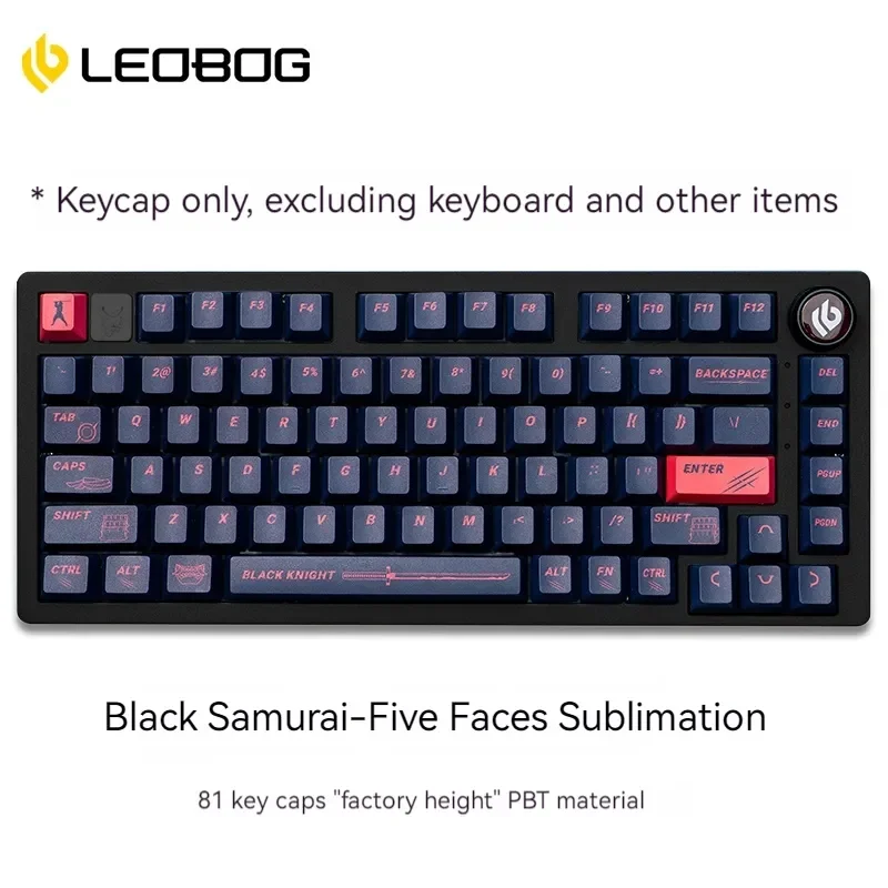 Imagem -06 - Kit de Teclado Mecânico 81 Keycaps Pbt Sublimação Térmica Gradiente Altura Original Jogo Personalizado Leobog-h75