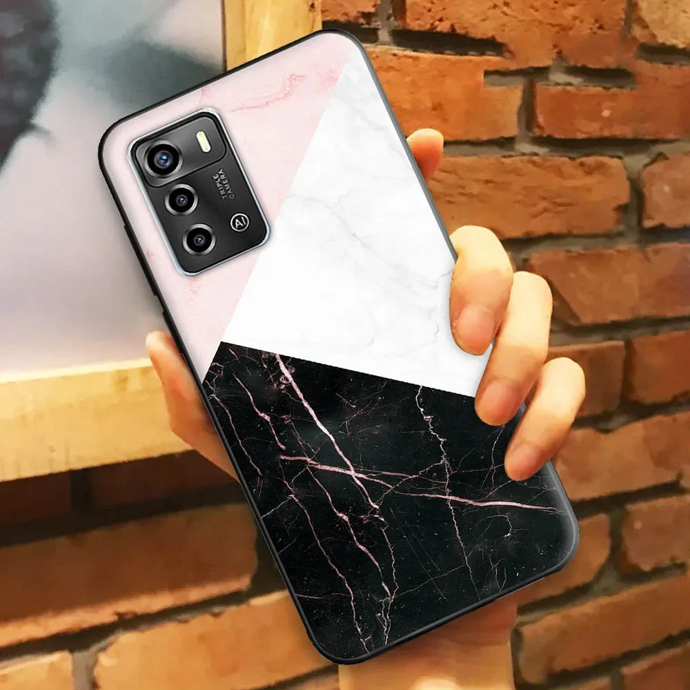 For ZTE Blade V40 Vita Case Cover Shockproof Phone Cases For ZTE Blade V40 Vita V 40 Marble Black Silicone Back Cover Bumper