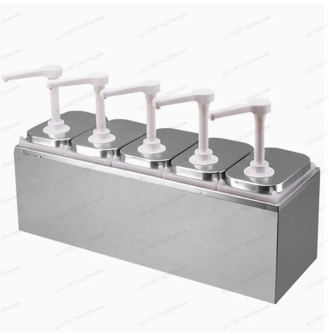 2L Multi-Use Sauce Pump Bottle | 5 Heads for Syrup, Jam, Condiments (PP Pump Heads)