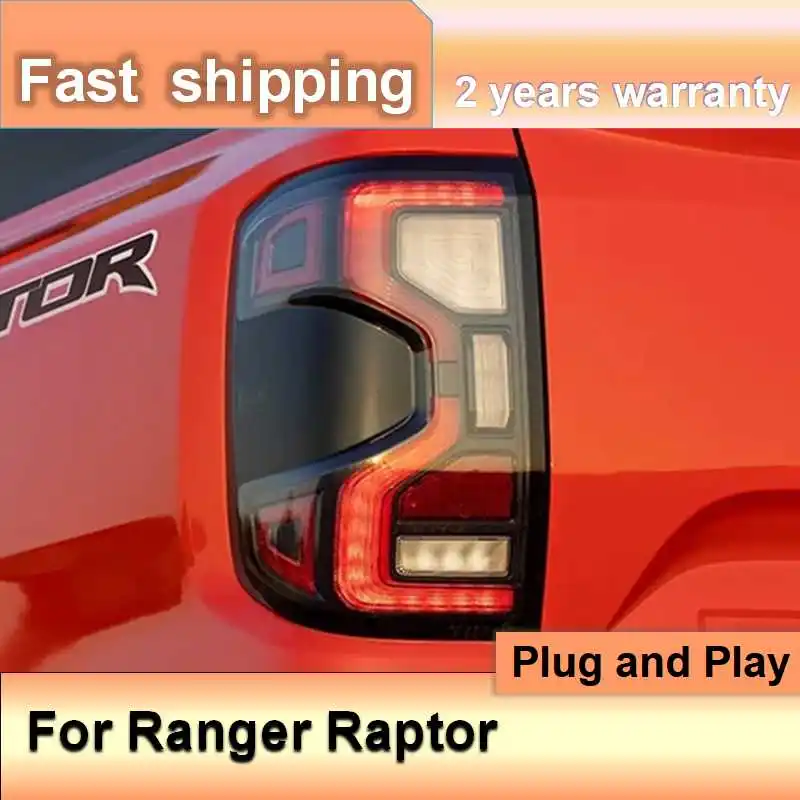 اكسسوارات السيارات لفورد رينجر الذيل ضوء 2022-2023 رينجر رابتور T9 الضوء الخلفي الخلفي DRL الضباب الفرامل بدوره إشارة عكس #2
