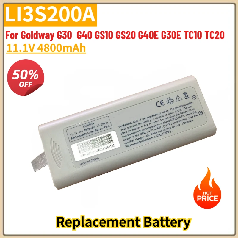 

High Quality 11.1V 4800mAh LI3S200A Battery for Goldway G30 G40 GS10 GS20 G40E G30E TC10 TC20 Brand New Replacement Battery