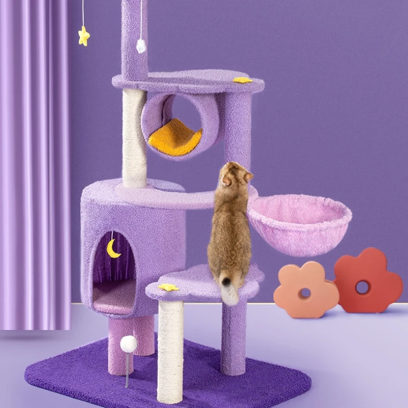 Multi-Level Cat Tree Tower, Home Furniture, Scratching Post, Climbing Frame, Jumping Toy, Spacious Perch, Pet Items