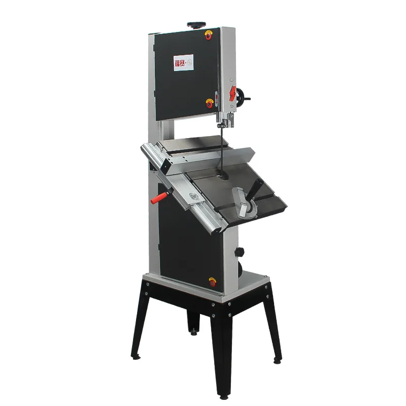 

14-дюймовый бесщеточный полностью медный двигатель постоянного тока, 1100 Вт, вертикальная ленточная пила для резки древесины с высотой резки до 200 мм