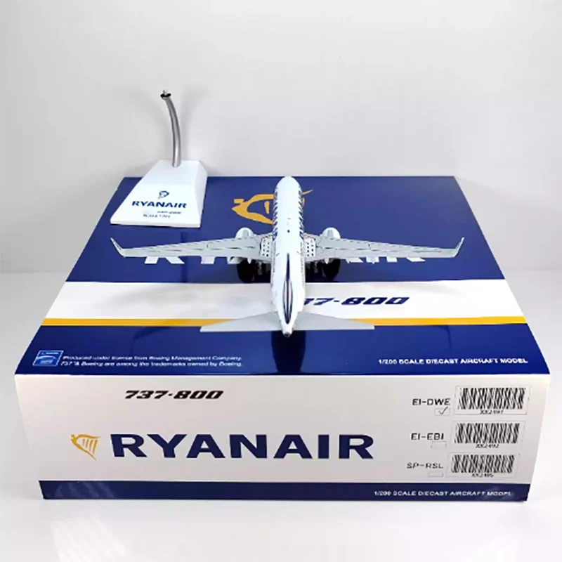 JC Wings Diecast 1:200 Scale Ryanair B737-800 EI-DWE Aircraft