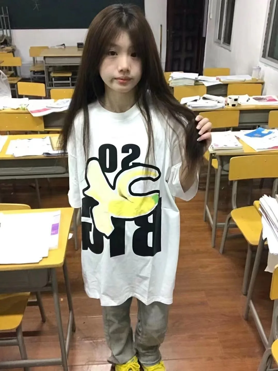 

Футболки с коротким рукавом, женские корейские шикарные свободные футболки в полоску, дышащие, легкие, удобные, хлопковые, стильные, повседневные