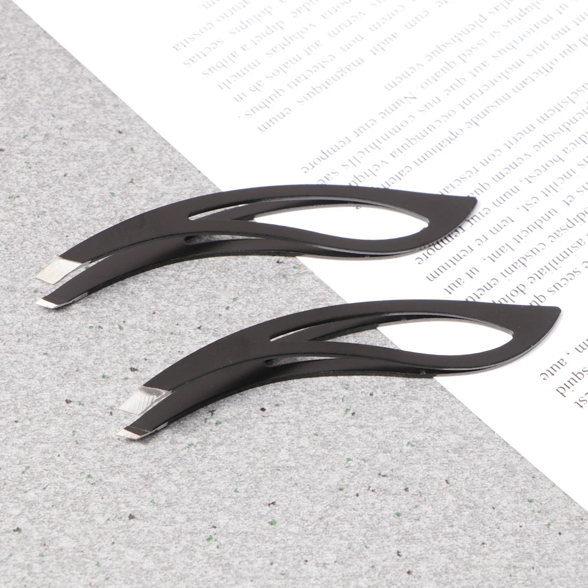 

2Pcs Eyebrow Removal Stainless Steel Slant Tip Tweezers Tool Forceps Clip for Nose Chin Hair Unwanted Body Hair Plucker