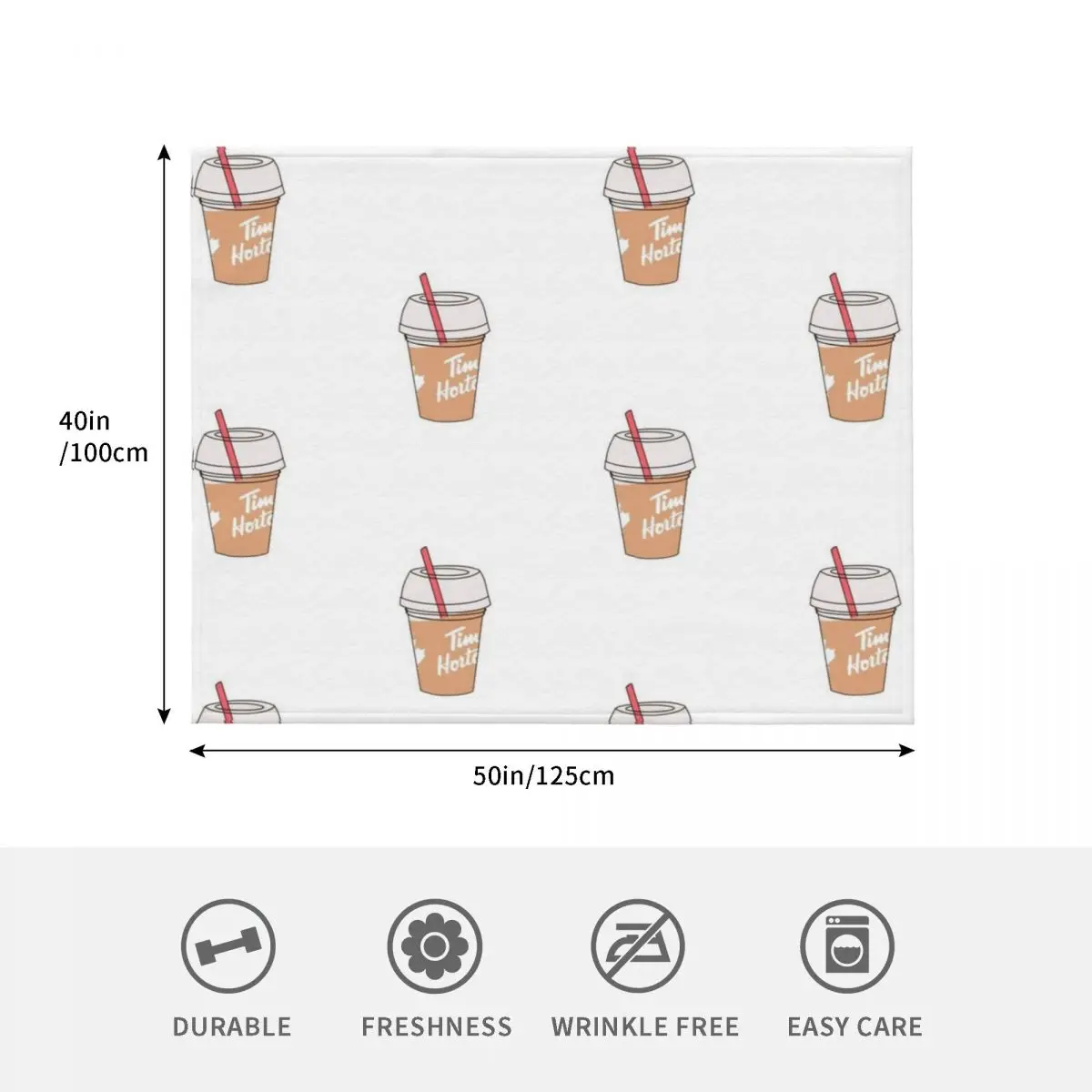 تيم هورتونز آيس كاب رمي بطانية هدية مضحكة اضافية كبيرة رمي ريتروس خمر البطانيات