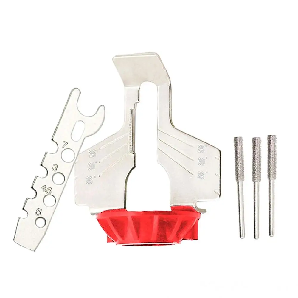 Attachment Chainsaw Sharpener Rotary Tool Chain Saw Sharpening Guide Drill Adapter Head Ruler