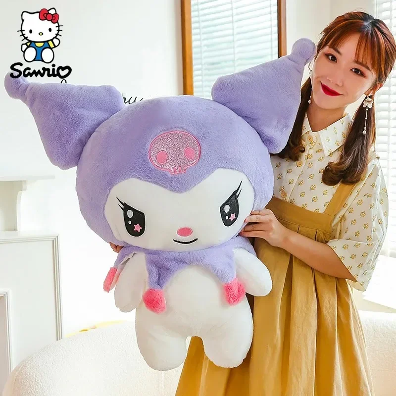 หมอนผ้ากำมะหยี่ขนาด25/55ซม. SANRIO Kuromi My Melody ตุ๊กตา Stitch น่ารักการ์ตูนน่ารักของเล่นหมอนของขวัญวันเกิด