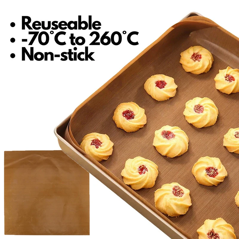 Reusable Baking Mat Round Square Non-stick Heat Resistant Co