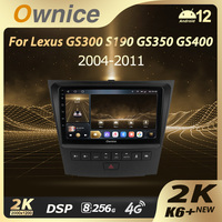 Ownice K6+ 2K for Lexus GS300 S190 GS350 GS400 GS430 GS450h GS4602004 - 2011 Car Radio Multimedia Navigate Stereo GPS Android 12