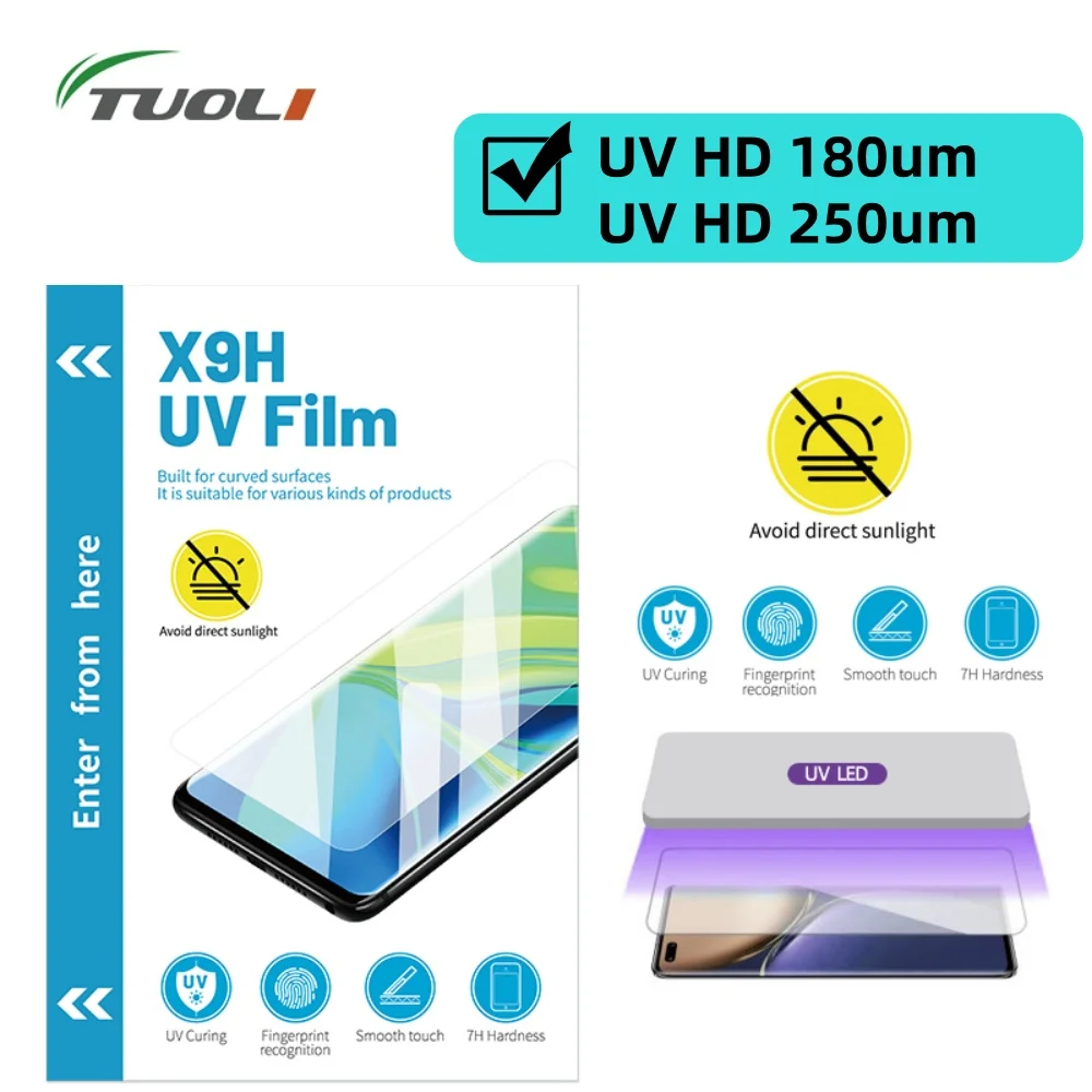 

TUOLI X9H UV HD Glass Film Anti-Scratch Protector Vacuum Curing Screen 250um Sheet For Cutter Plotter Hydrogel Cutting Machine