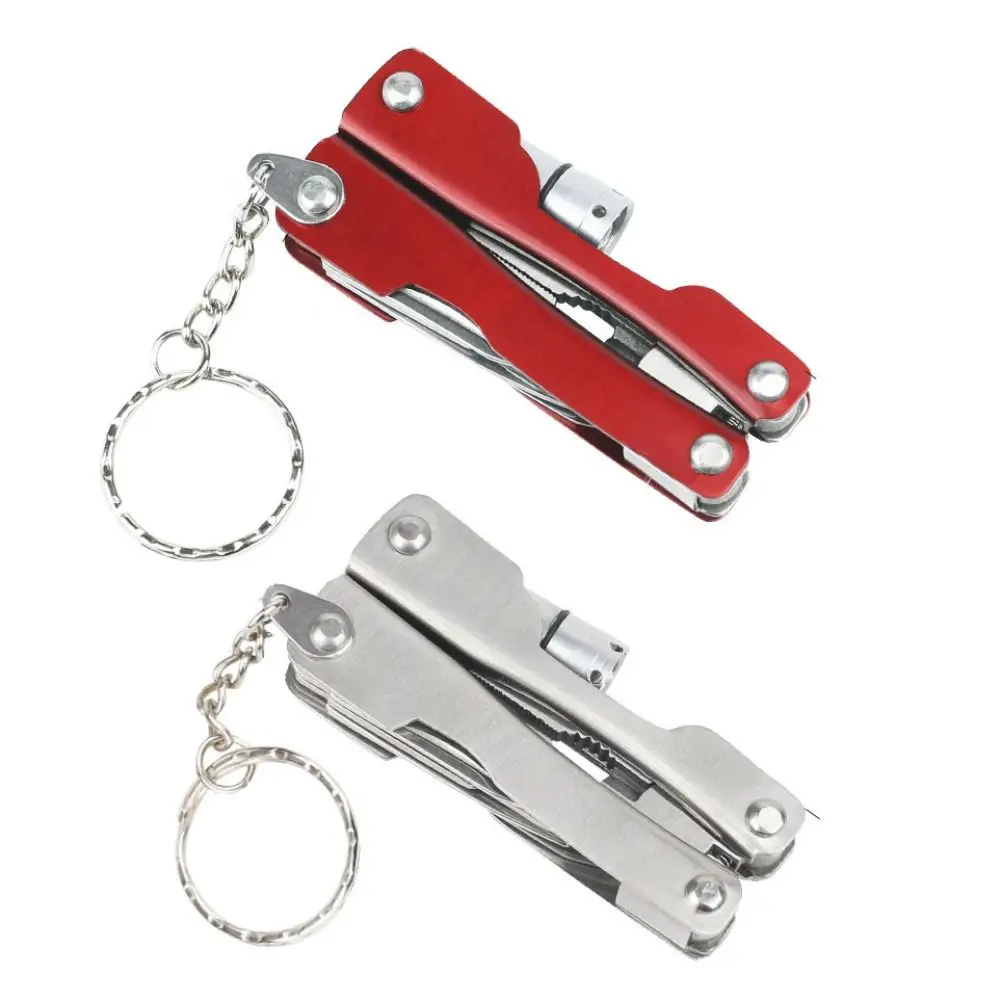 Mini pince multi-outils de haute qualité, légère, antirouille, pliante, en acier inoxydable, avec lumière Led, outils d'extérieur, randonnée