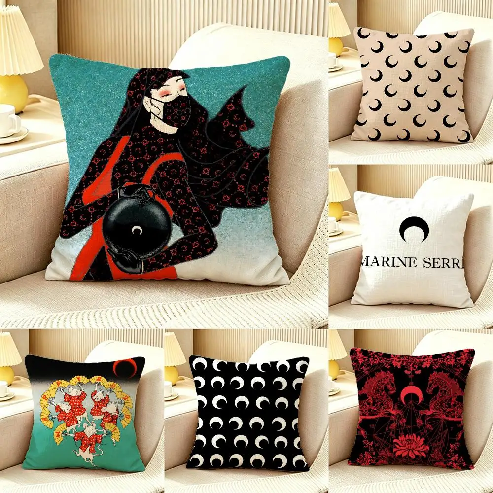 Brand Marine Serre Cushion Cover Pillow Cover Nordic Minimalist Throw DoubleSided Print Cushion Case for Sofa Bedroom Decor
