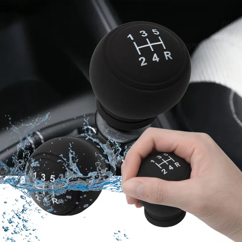 Universal Gear Shift Knob Silicone Cover Gear Rod Protect Case Dustproof WaterProof Lever Handle Skin Nonslip Manual Shifter