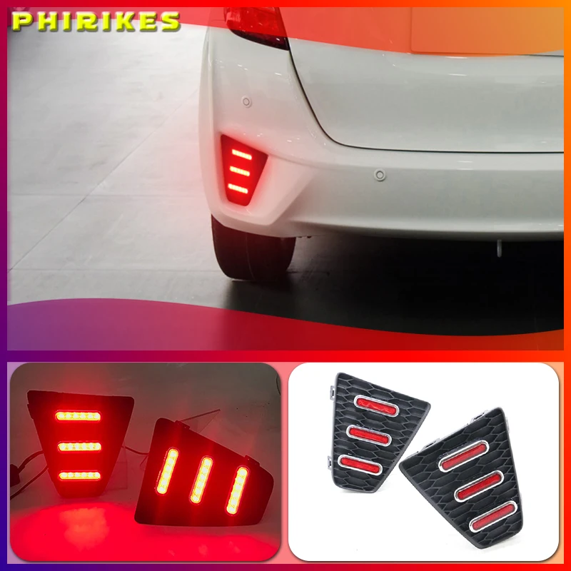 

For Honda Jazz Fit 2014 2015 2016 2017 Multi-functions LED Rear Bumper Light Fog Lamp Brake Light Turn Signal Reverse Light