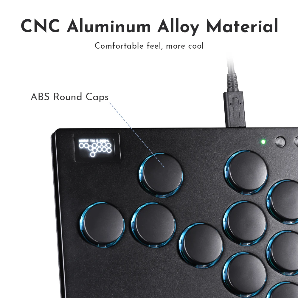 Haute42 M16 Aluminum Alloy Leverless Hitbox Controller Stickless Arcade Controller For PC/PS4/PS5 Fightstick Stickless Hitbox