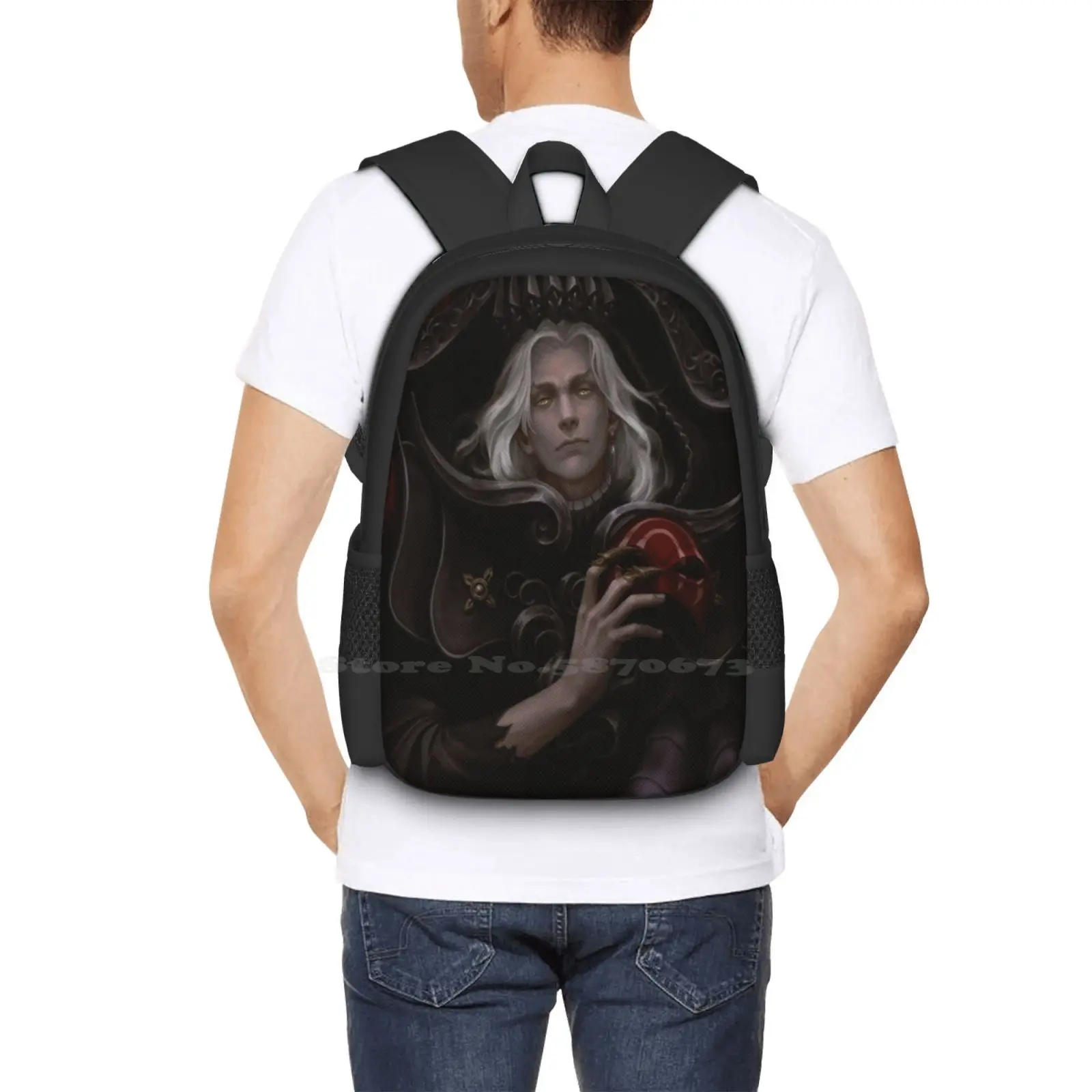 Hades Of Amaurot Fashion Pattern Design Travel Laptop School Backpack Bag Ffxiv Final Fantasy Xiv Emet Selch Hades Amaurot