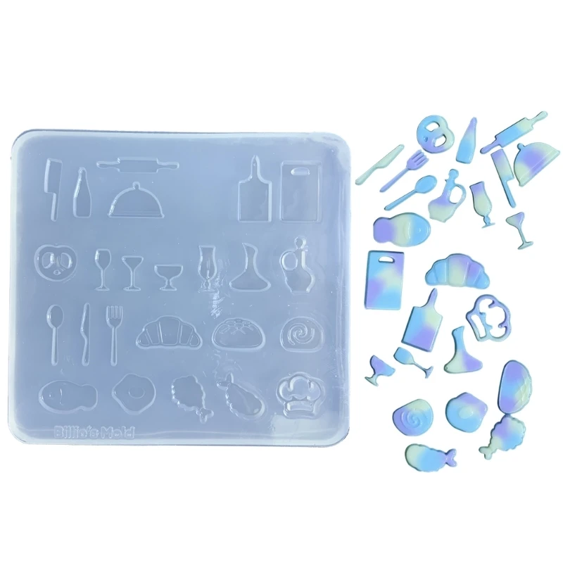 Kitchenware Quicksand Crystal Resin Casting Molds Shaking Cup Part Mould Kitchen Themed DIY Craft Mold Silicone Material for DIY