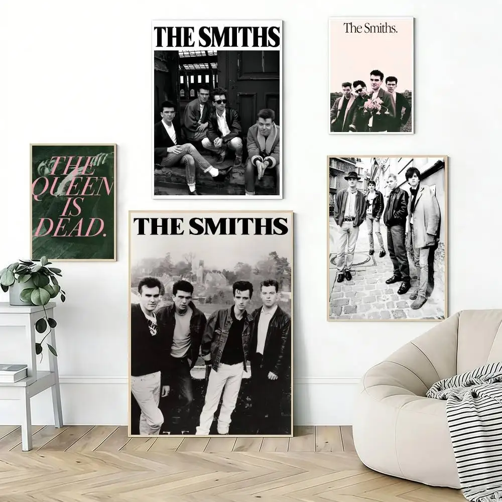 Band The S-Smiths Poster, HD-Poster, Heimdekoration, Wohnzimmer, Bar, ästhetische Dekoration, selbstklebende Wand, wasserfest