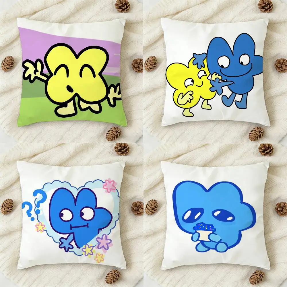 

Cartoon Funny Anime BFDI Double-sided Printed Square Decorative Cushion Cover for Sofa Living Room Home Decor