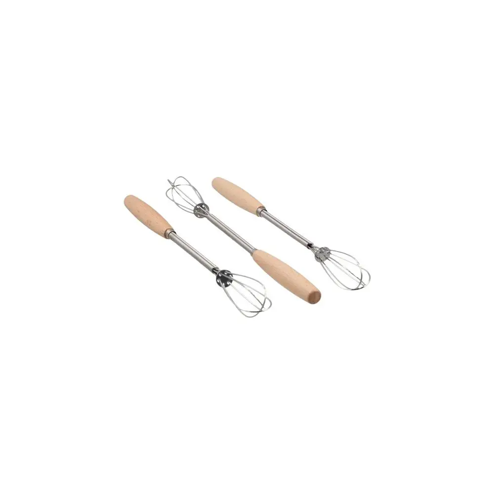 

Baking Accessories Multifunction Stainless Steel Egg Beater Useful Portable Hand Egg Beater Wooden Handle Mini Egg Whisk Cooking