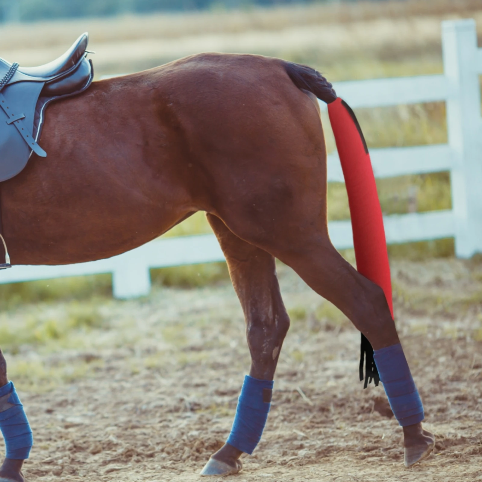 Horse Tail Safeguarding Cover Waterproof Oxford Cloth Tail Protector Universal Fit Breathable for Equestrians, Turnout