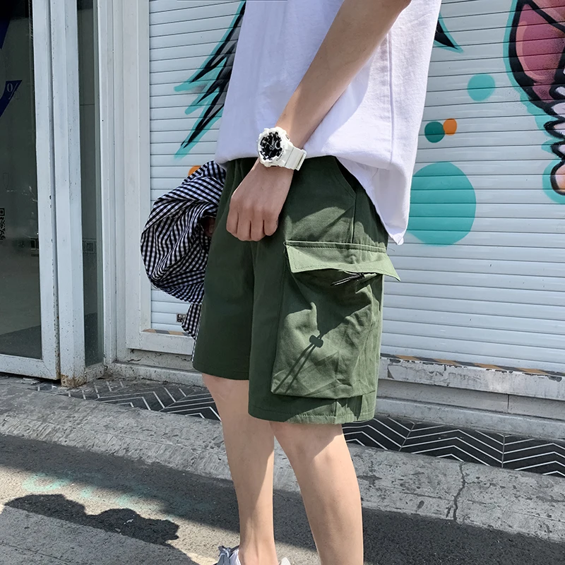 Short d\'été Harajuku pour homme, Streetwear décontracté, Cargo, mode Techwear, japonais, coréen, Hip Hop, survêtement masculin