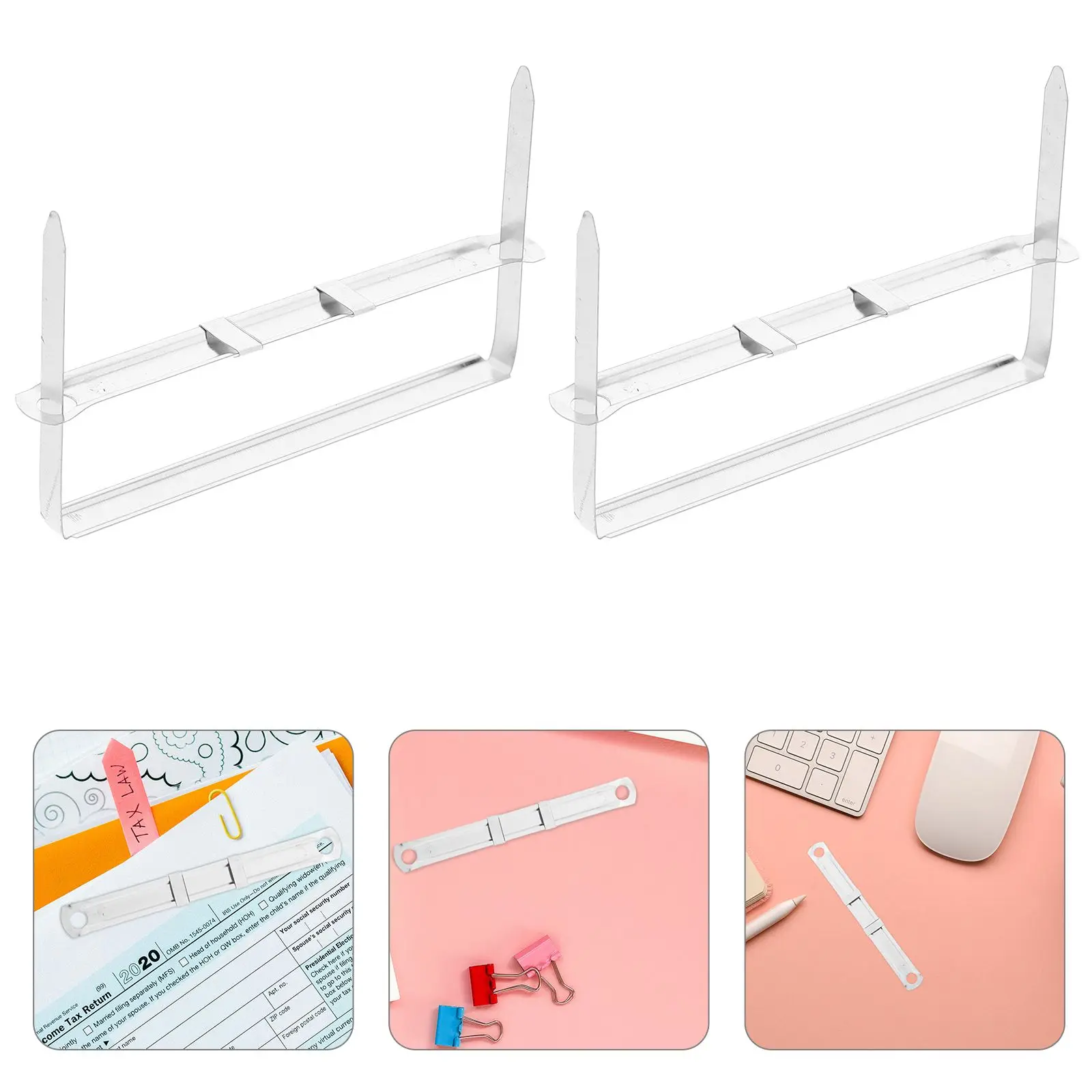 100 Pcs Metalbindingclipbindingringbindingstrip Stationery Clips Supplies Stitching Practical Bookbinding Office