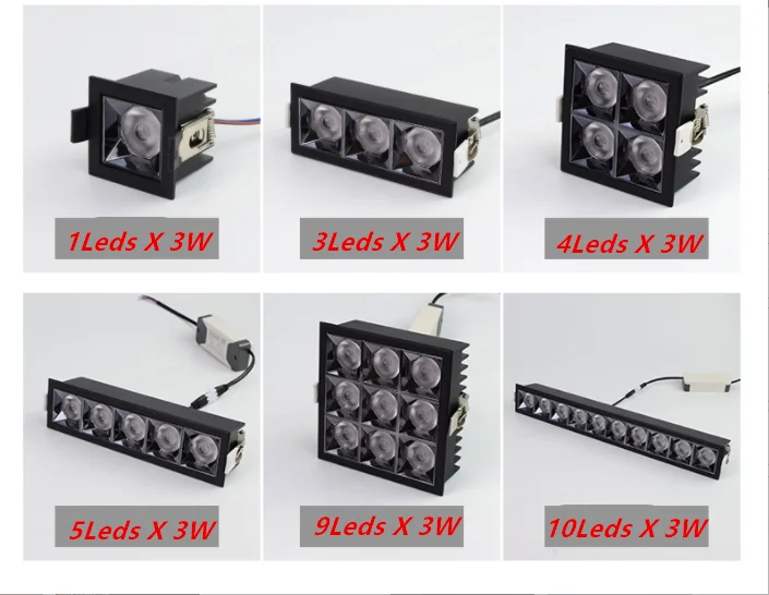 5W 7W 9W 12W 20W LED Linear Mini Spot Light CRI Sala de estar Quarto Roupas Comerciais Luz de Teto