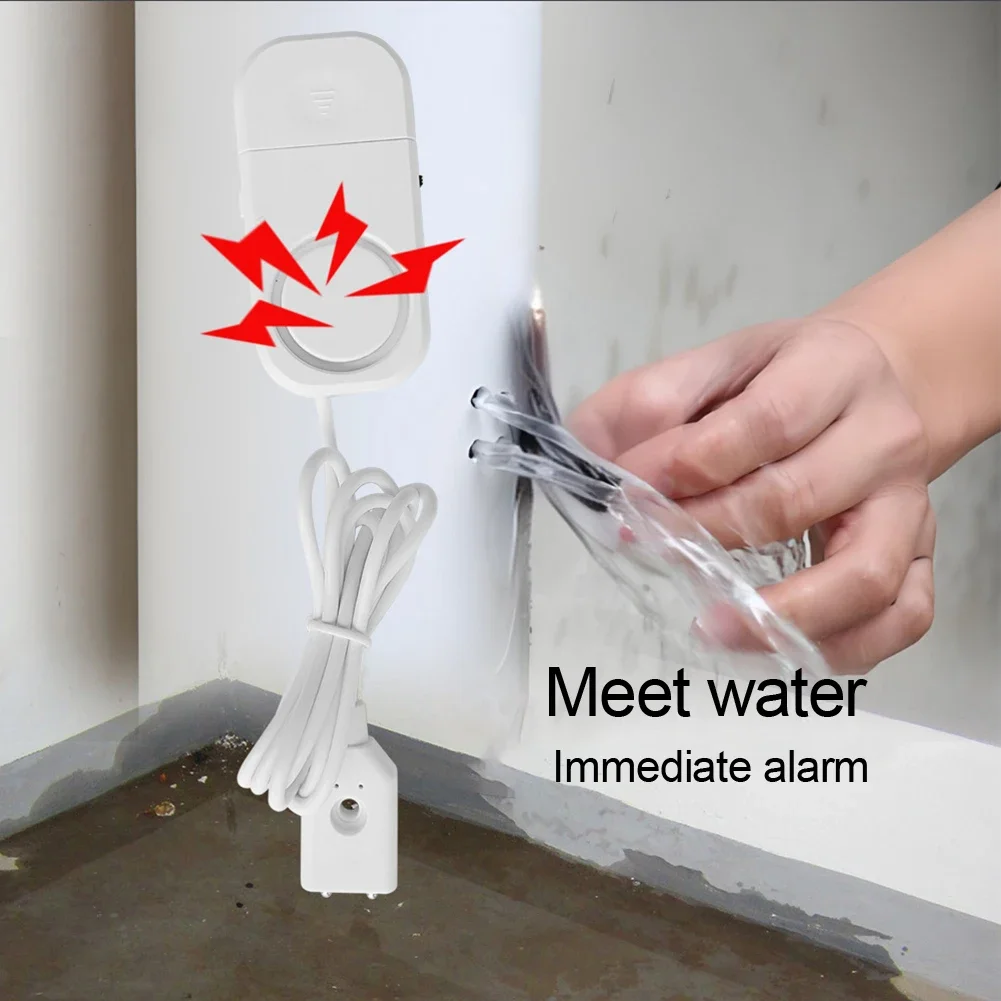 Water Alarm Water Leak Alarm 120db Three Level Alarm Volume Water Level Detection Overflow Alarm For Fish Tanks Swimming Pools