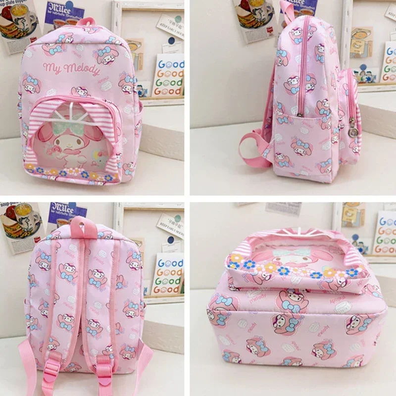 Kawaii Y2K Sanrio zaino Kuromi Cinnamoroll zainetto borsa da scuola per alunni ad alta capacità My Melody borsa da viaggio regalo di compleanno per bambini