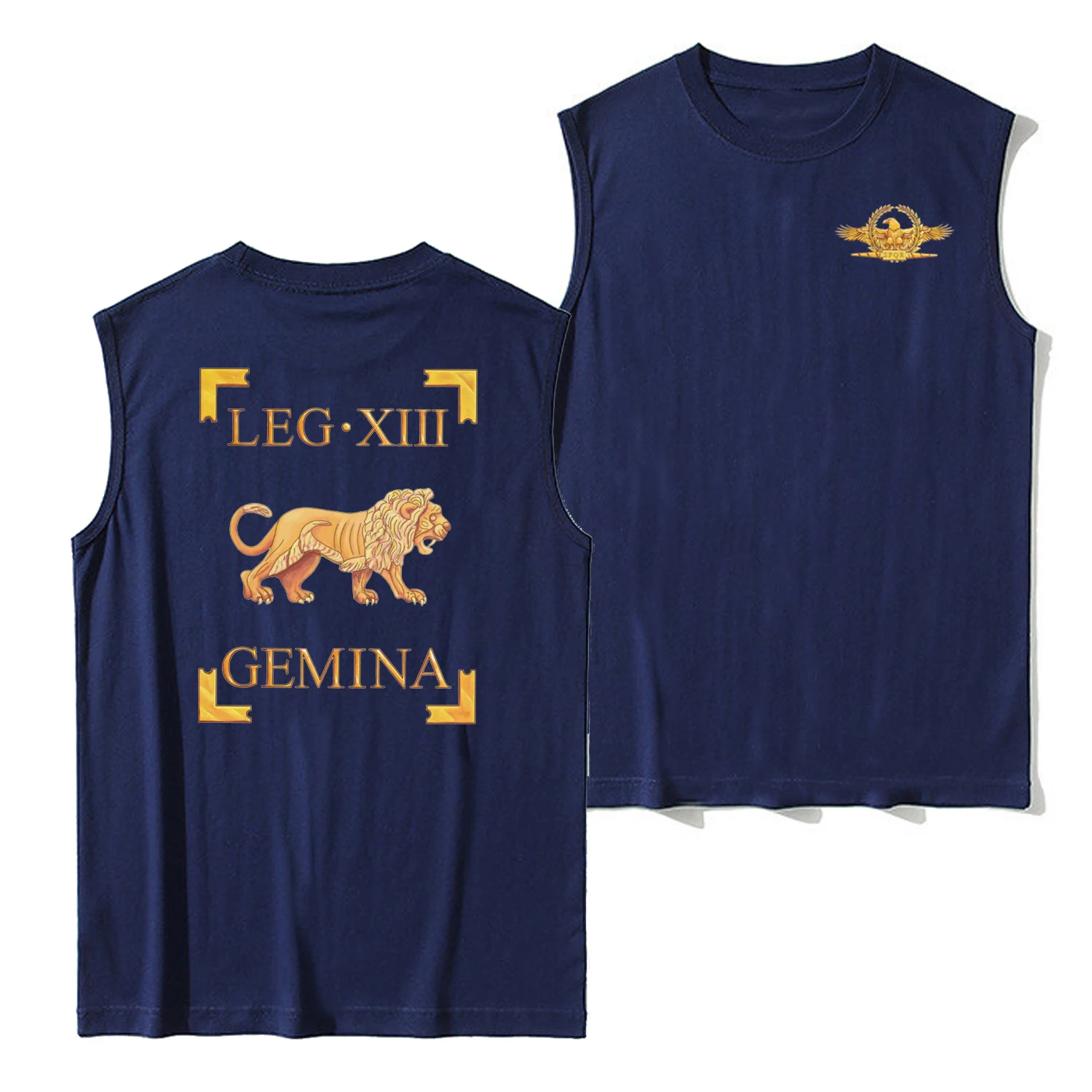 Legio XIII Gemina Lion Symbol Vexillum 13st Roman Legion Tank Top 100% Cotton O-Neck Summer Casual Mens Vest Sleeveless T-shirt