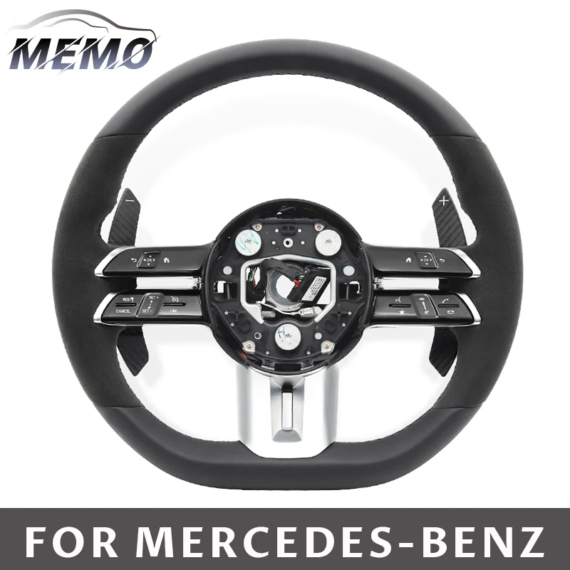 

Спортивное рулевое колесо из алькантары для Mercedes Benz AMG Class CLA SLC CLS W204 W205 W212 W213 W221 W222 W177 E63 E63S Автозапчасти
