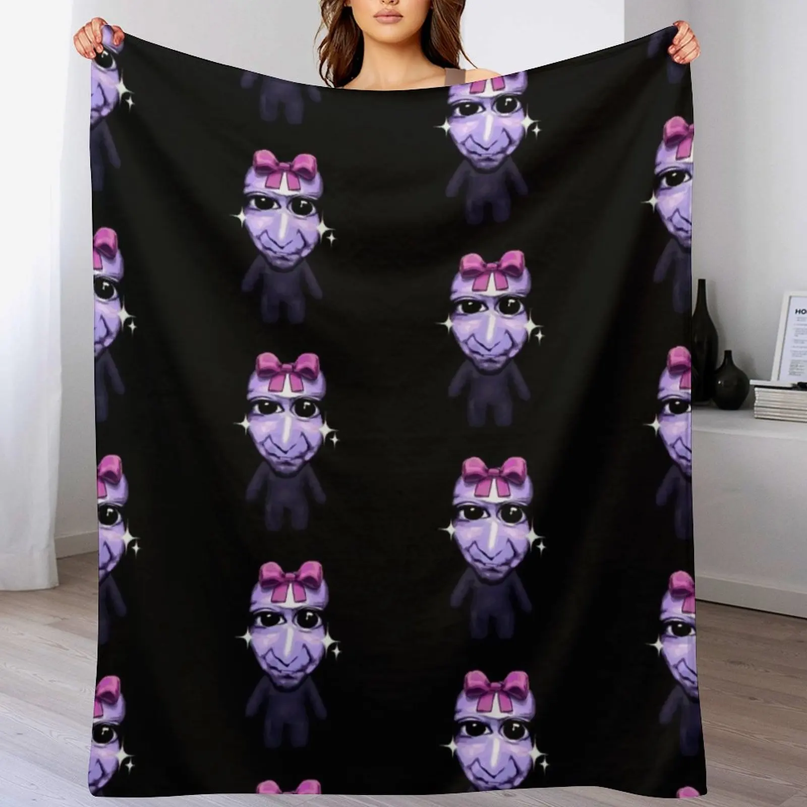 

Ao Oni Kawaii Throw Blanket Soft Big For Decorative Sofa Soft Furrys Blankets