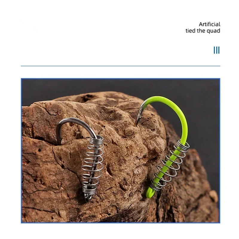 

Sharp Carp Fishing Hook with Barbed Swivel Spring Jig and Single Circle - 20Pcs