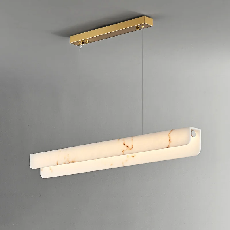 Cloudstone Restaurant Light Luxury One Word Long Strip Designer High Sense Office Island Terrace Tea Room Entrance Pendant Light