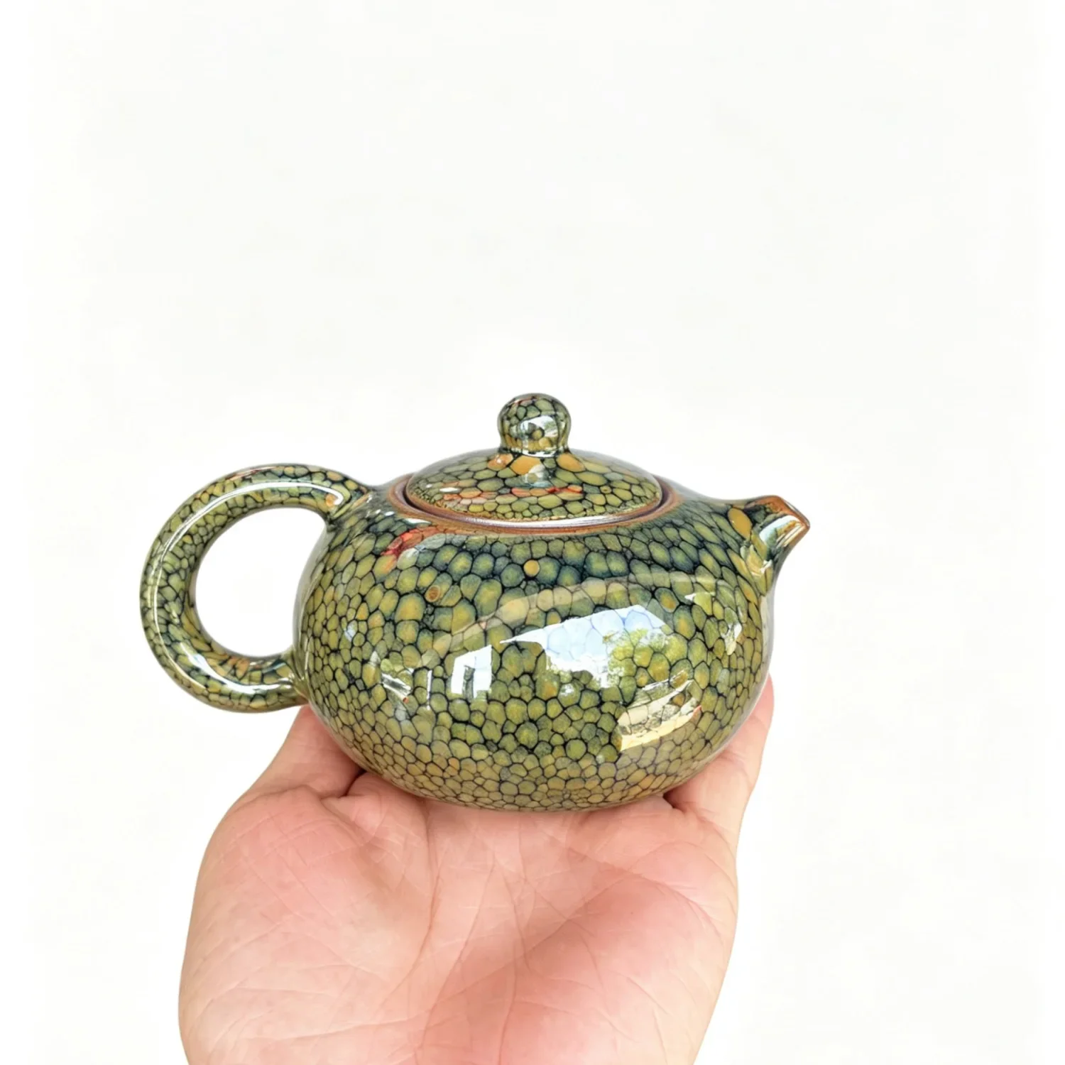 Green Partridge Inverts the Pot Builds a Teacup Tea Ceremony Brews Teapot Colorful Luxury Tea Maker Unique Cups Builds a Teapot