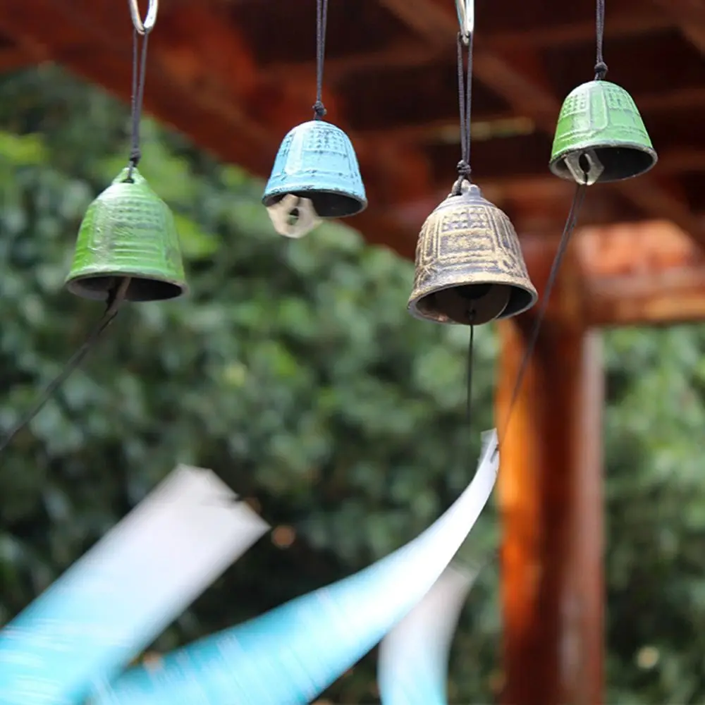 Japanese Style Cast Iron Wind Chimes Creative Vintage Landscape Bell Simple Blessing Bell Gifts