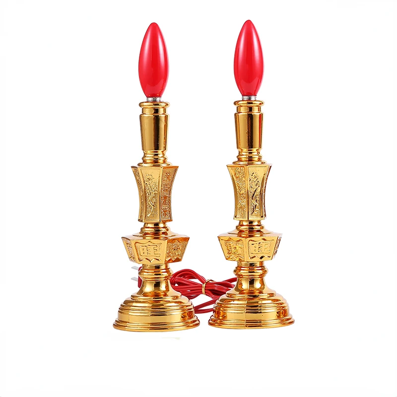 

1 Pc Plastic Candle Holder Temple Sacrificial Supplies Pray for Auspiciousness Feng Shui Accessories Simulated Candle Holder