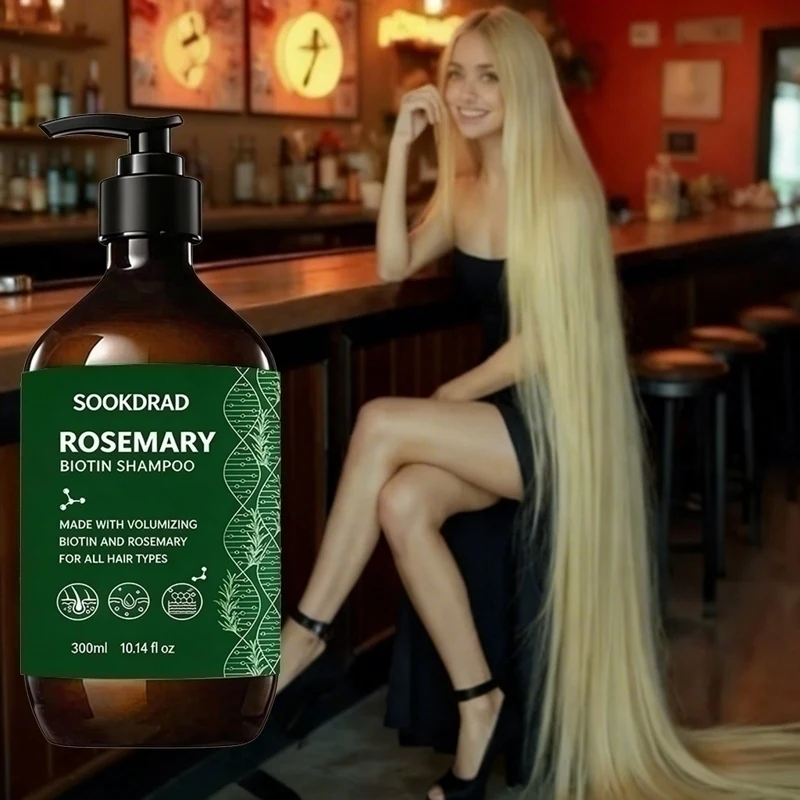 Rosemary Biotin Shampoo Natural Extract Nourish Scalp Full Size 300ml