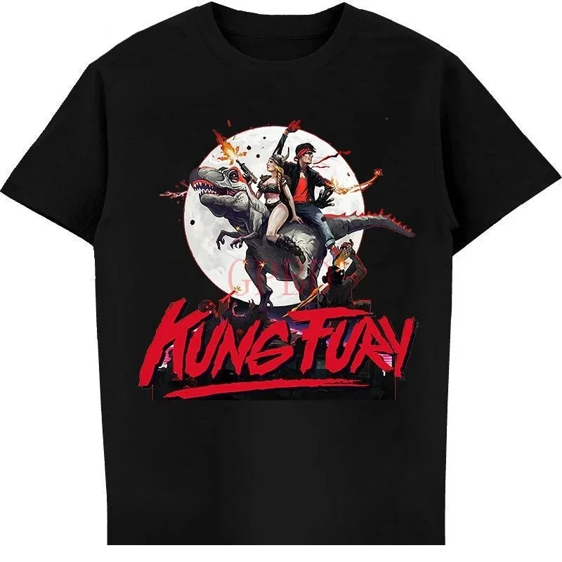 Printed Men T Shirt Cotton O-Neck tshirts KUNG FURY Short-Sleeve Women T-Shirt