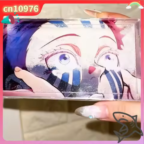 Doujin Liquid Shaker &amp; Glitter Card Of Akaza'S Transformation From Demon Slayer