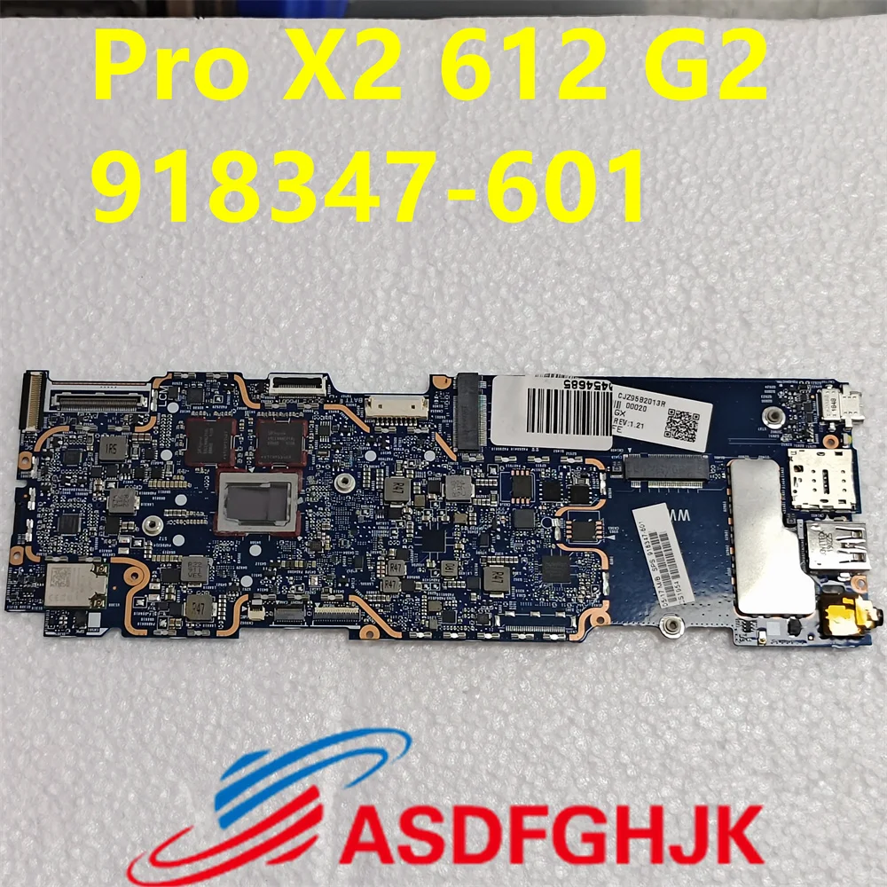 

Original 918347-601 for HP Pro X2 612 G2 laptop motherboard SR345 i5-7Y54 CPU 8G STREEP-6050A2851001-MB-A02 918347-601 Test Ok