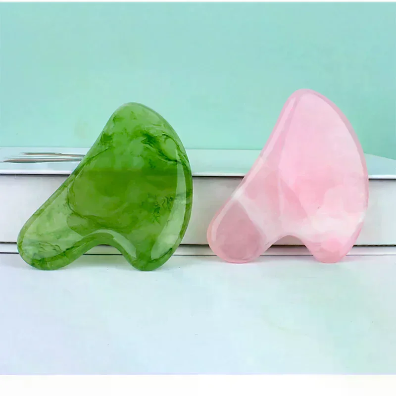 Natural Stone Jade Gouache Scraper Rose Quartz Facial Gua Sha Tools Neck Massager for Face Lifting Remover Beauty Health