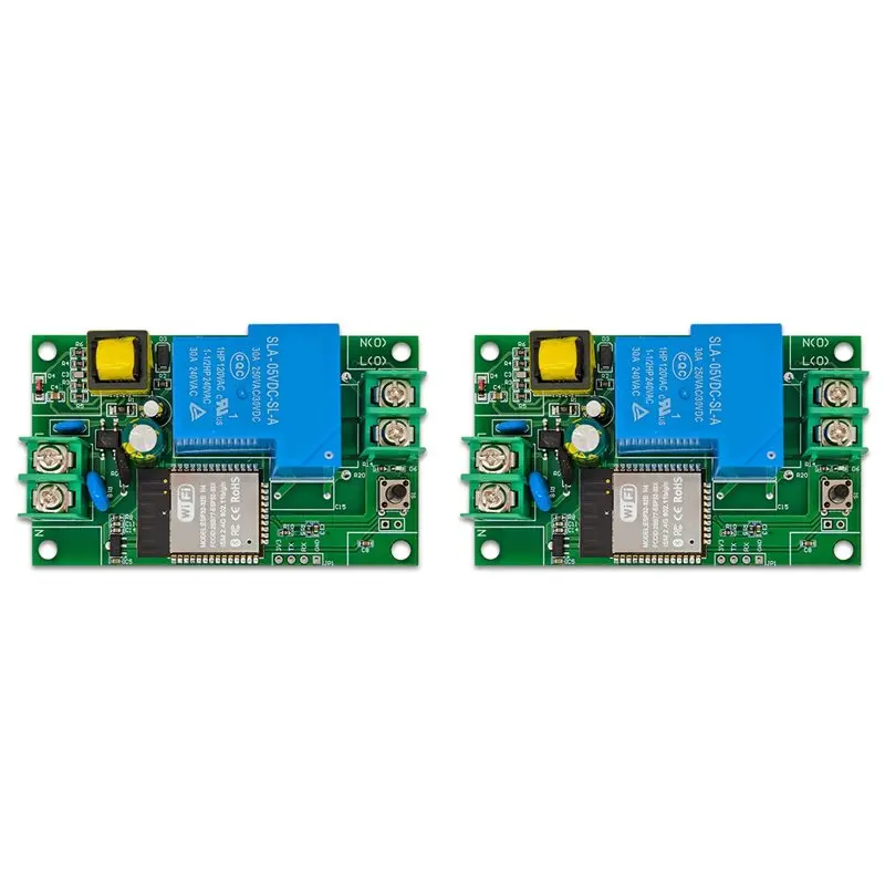 

Модуль реле B92B-2X ESP32, одноканальный, питание AC220V, 30А, с Wi-Fi и Bluetooth, плата для разработки