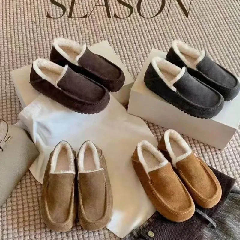 Image of 2026 Neue Damen-Flats, bequeme Fleece-Loafer, lässige Flats, warme Designer-Sneaker, Damenschuhe für Damen 120