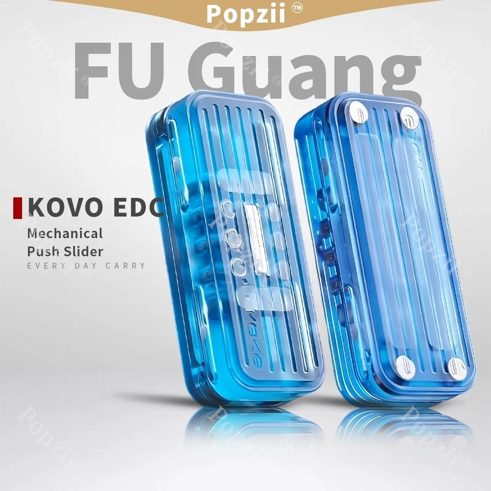 

Механический магнитный фиджет-слайдер KOVO EDC FUGUANG для взрослых, синий, из PMMA, антистрессовая игрушка