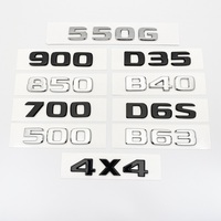 Silver Black Letters 550G 4X4 850 550 D35 B40 D6S B63 Emblem for Mercedes Benz Brabus G Car Trunk Rear W463 W464 Logo Sticker